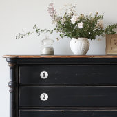 番付き白黒セラミックノブ セラミックノブ