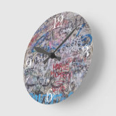 番号が付いているベルリンの壁 ラウンド壁時計 (傾斜)