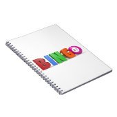 番号が設定されたビンゴボール ノートブック (右側)