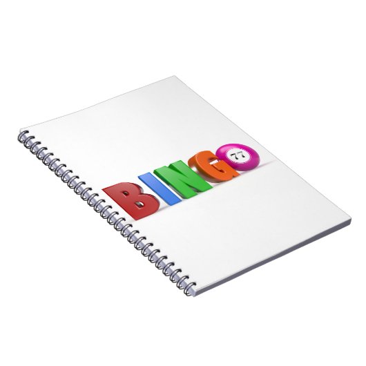 番号が設定されたビンゴボール ノートブック (右側)