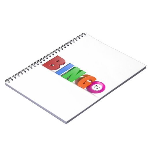 番号が設定されたビンゴボール ノートブック (左側)