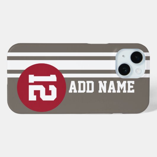 番号と名ストライプ前のオートレーシングのオプション Case-Mate iPhoneケース (裏面 (横))