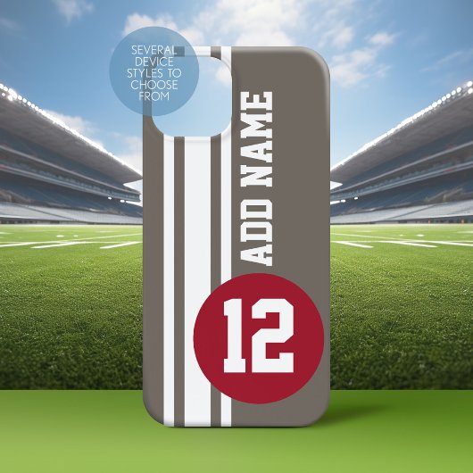 番号と名ストライプ前のオートレーシングのオプション Case-Mate iPhoneケース