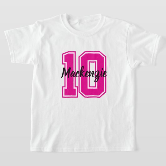 番号と名前をカスタマイズ Tシャツ (レイダウン)