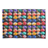 番号と色の付いた8玉枕ケース 枕カバー (正面)