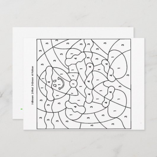 番号による色 シーズンポストカード (正面/裏面)