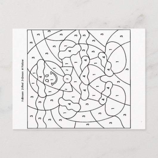 番号による色 シーズンポストカード (正面)