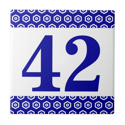 番号のタイル。六角縁どタイル タイル (正面)