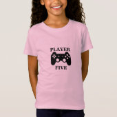 番号の変更，プレーヤー5マッチ女子ゲーマー Tシャツ (正面)