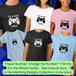 番号の変更、1人の一致ゲーマーメンズ Tシャツ