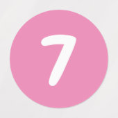 番号の赤いシール ラベル (デザイン2)