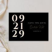 番号はっきりしたタイポグラフィモダンB&W QRコード 招待状