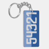 番号はっきりしたデザイン。 キーホルダー (正面左)