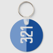 番号はっきりしたデザイン。キーリング キーホルダー (裏面)