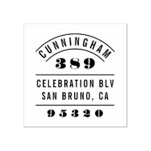 番号はっきりしたレトロタイポグラフィ差出人住所