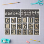 番号を付けられたがらくたジャーナル要素 薄葉紙 (クラフト)