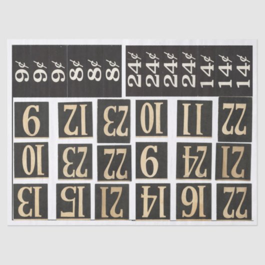 番号を付けられたがらくたジャーナル要素 薄葉紙 (正面)