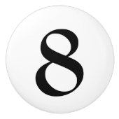 番号を付けられた引出しの引き セラミックノブ (正面)