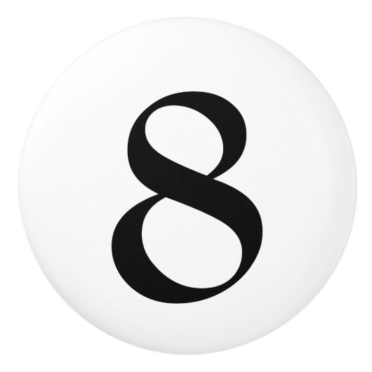 番号を付けられた引出しの引き セラミックノブ (正面)