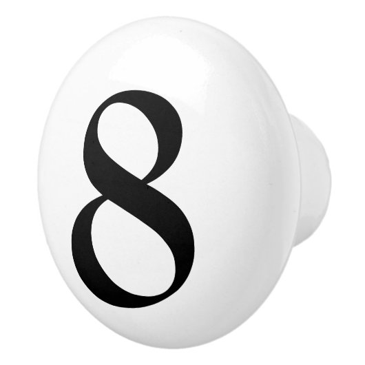 番号を付けられた引出しの引き セラミックノブ (右)