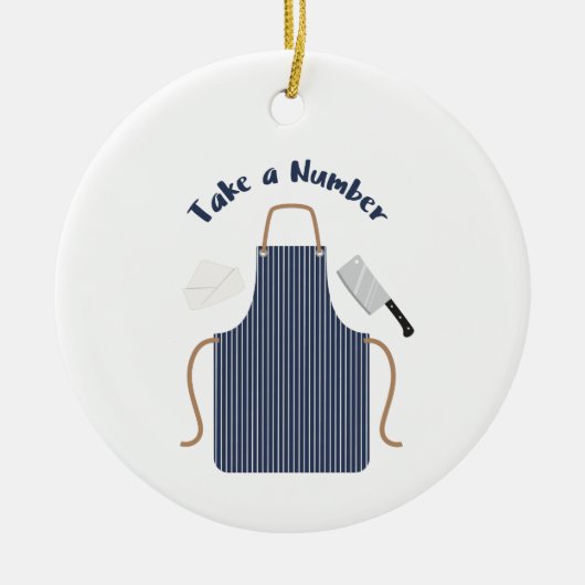 番号を取る セラミックオーナメント (正面)
