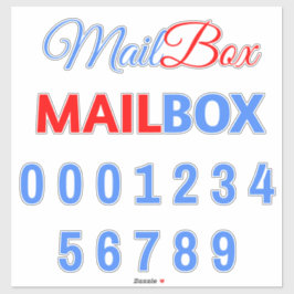 番号を含むメールボックスフレーズ シール