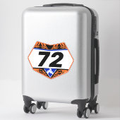 番号カスタマイズプレートビニールシール シール (スーツケース)