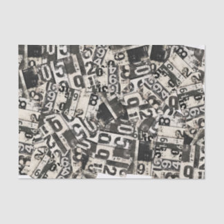 番号グランジ切り離しスクラップブックコラージギフト 薄葉紙