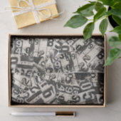 番号グランジ切り離しスクラップブックコラージギフト 薄葉紙 (ギフト)