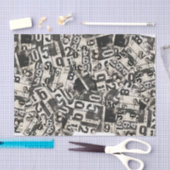 番号グランジ切り離しスクラップブックコラージギフト 薄葉紙 (クラフト)