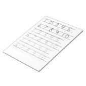 番号トレーシングワークシート ノートパッド (アングル)