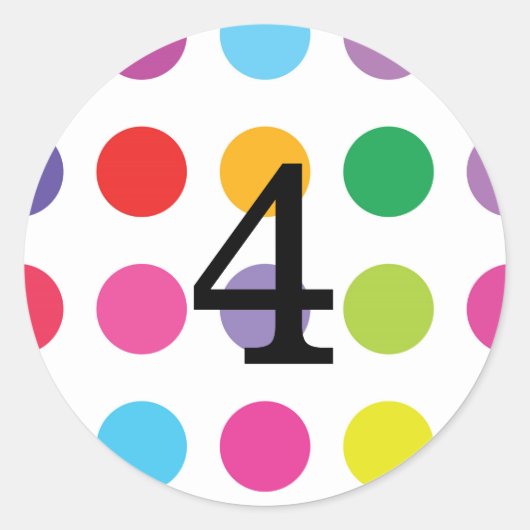 番号丸ステッカー ラウンドシール (正面)