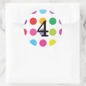 番号丸ステッカー ラウンドシール (バッグ)