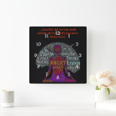 番号付きの感覚の壁掛け時計 スクエア壁時計 (ホーム)