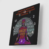 番号付きの感覚の壁掛け時計 スクエア壁時計 (傾斜)