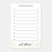 番号付きチェックボックスTo Doリスト名前をカスタムする ポストイット (正面)