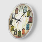 番号付きブロック ラージ壁時計 (傾斜)