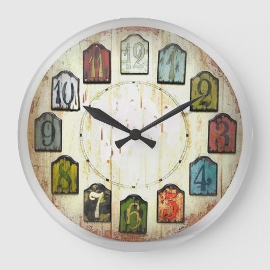 番号付きブロック ラージ壁時計 (正面)
