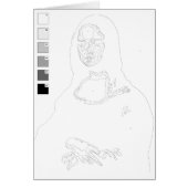 番号絵を描カード:モナリザ (正面)