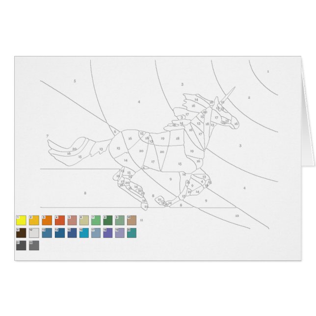 番号絵を描カード：馬 (正面横)