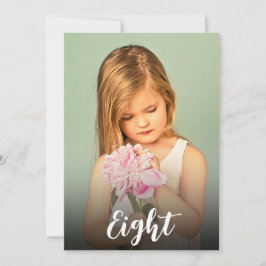 番号誕生日ボーイズ女の子ナンバーフォトオーバーレイ 招待状