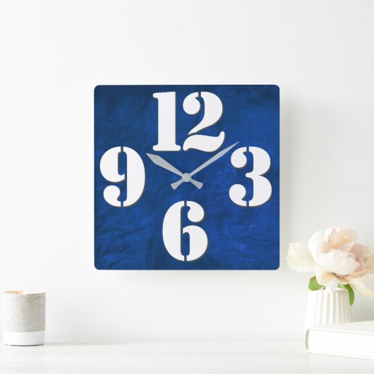 番号顔はっきりしたオンブルースクエアウォール時計 スクエア壁時計 (ホーム)