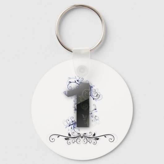 番号1の美しいデザイン キーホルダー (正面)