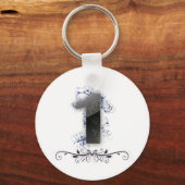 番号1の美しいデザイン キーホルダー (正面)