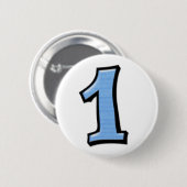 番号1間抜け青ボタン 缶バッジ (正面&裏面)