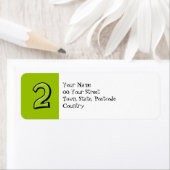 番号2間抜け緑の差出人住所ラベル ラベル (インサイチュ)