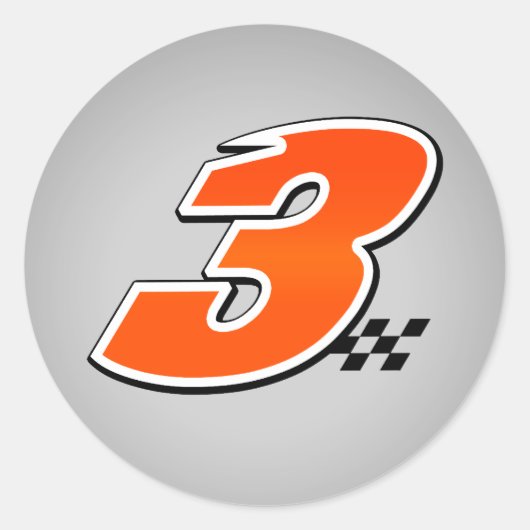 番号3 – ステッカー (正面)