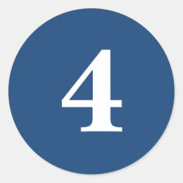 番号4計画供給シンプル4ネイビーホワイト ラウンドシール