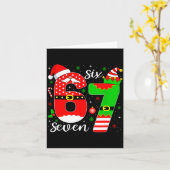 番号67 マッチング シックス セブン 6 7 ミーム 6-7 クリスマス カード (黄色い花)