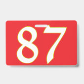 番号87の全ファン向け面白いギフト バッジ (裏面)